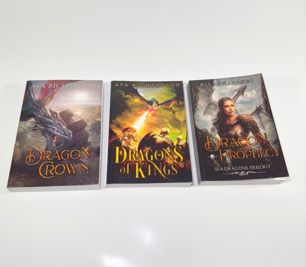 Ava Richardson Book LOT of 3 - Dragon Crown Dragons Of Kings Dragon Prophecy SET